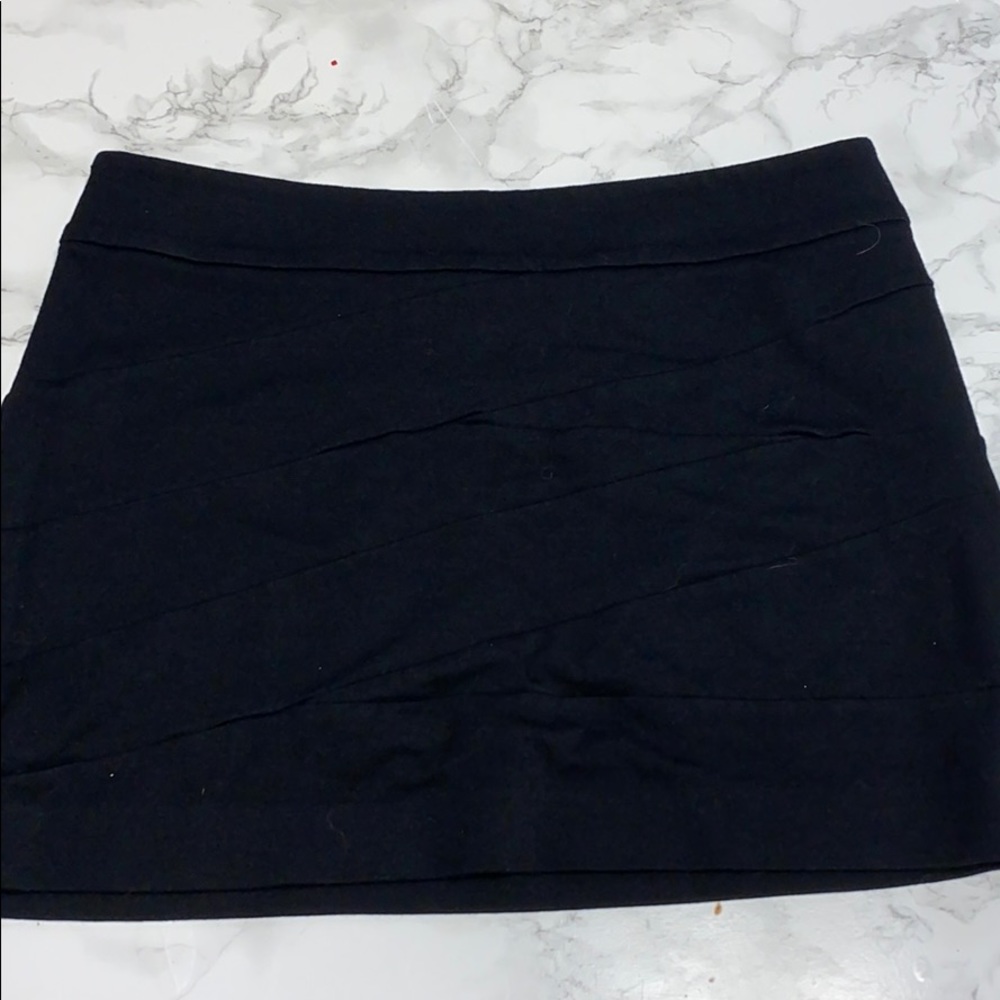 Black mini skirt